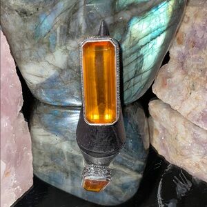 Silver and Sterling, size 8 NWT, Citrine